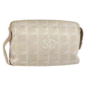 CHANEL New Travel Line Pouch Nylon Beige